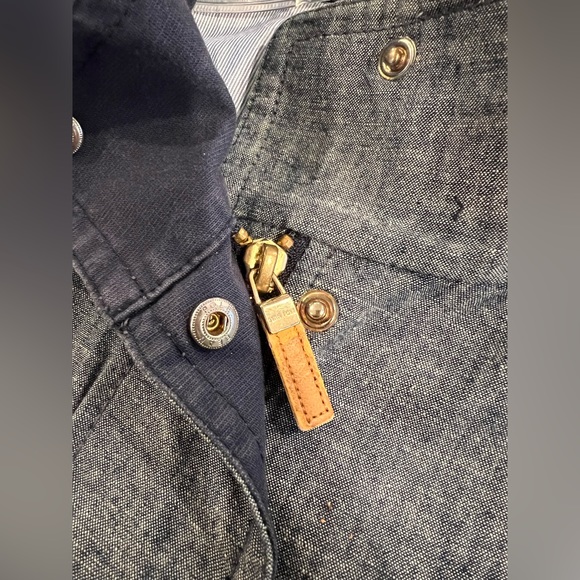 BEANPOLE / Lightweight, Denim Utility Jacket, Zip & Snap Front, Múltiple Pockets - Picture 5 of 16